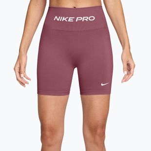 Pantaloni scurți de antrenament pentru femei Nike Pro Seamless pink smoke/white