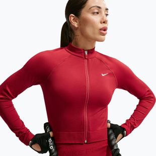 Bluză de antrenament pentru femei Nike Pro Seamless tough red/white