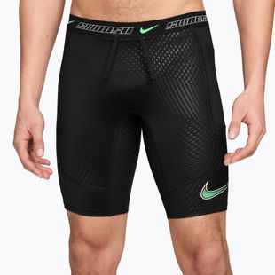 Pantaloni scurți de alergare pentru bărbați Nike Stride black/illusion green