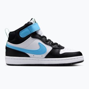 Încălțăminte pentru copii Nike Court Borough Mid 2 white/black/arctic green/football blue