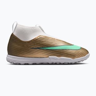 Încălțăminte de fotbal pentru copii Nike Jr. Mercurial Superfly 11 Academy "Kylian Mbappé" metallic gold/green glow