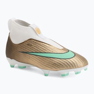 Încălțăminte de fotbal pentru copii Nike Jr. Mercurial Superfly 11 Academy "Kylian Mbappé" metallic gold/green glow