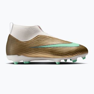 Încălțăminte de fotbal pentru copii Nike Jr. Mercurial Superfly 11 Academy "Kylian Mbappé" metallic gold/green glow