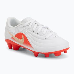 Încălțăminte de fotbal pentru copii Nike Jr. Tiempo Maestro Club White/Bright Crimson/Blur