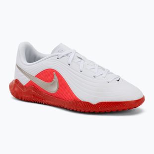 Încălțăminte de fotbal pentru copii Nike Jr. Tiempo Maestro Club white/bright crimson/blur
