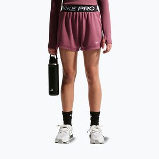 Pantaloni scurți pentru copii Nike Pro Fleece pink smoke/pink smoke/black/white