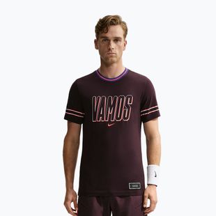 Tricou pentru bărbați Nike Court Dri-FIT Cotton burgundy ash