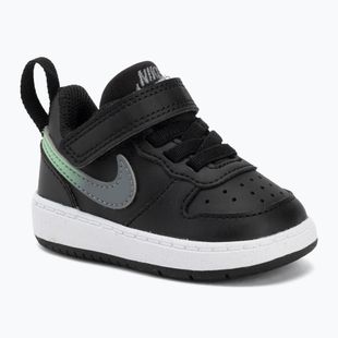 Încălțăminte pentru copii Nike Court Borough Low black/smoke grey/white/illusion green