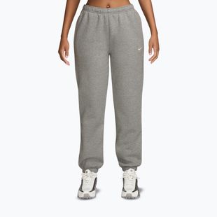 Pantaloni pentru femei Nike Studio Fleece dark grey heather/sail