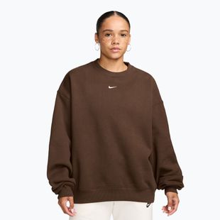 Bluză pentru femei Nike Studio Fleece Medium Weight cacao wow/sail