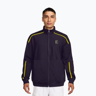Bluză de tenis pentru bărbați Nike Court Heritage purple dynasty/lemon venom