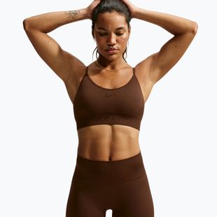 Pantaloni scurți pentru femei Nike Pro Seamless High-Waisted Biker 5" cacao wow