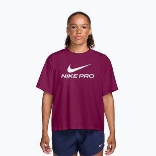Tricou de antrenament pentru femei Nike Pro Dri-Fit Loose true berry/white
