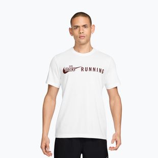 Tricou de alergare pentru bărbați Nike Dri-Fit Running T-Shirt white/mystic dates