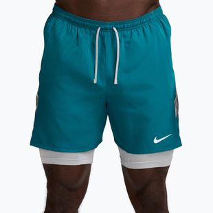 Pantaloni scurți de alergare pentru bărbați Nike Miler Dri-Fit 2in1 5" bright spruce
