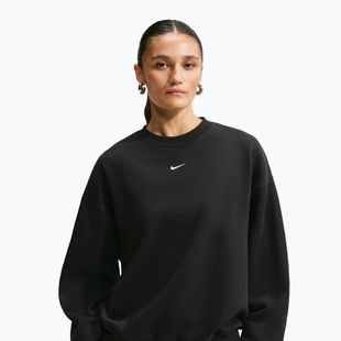Bluză pentru femei Nike Studio Fleece Medium Weight total black/sail