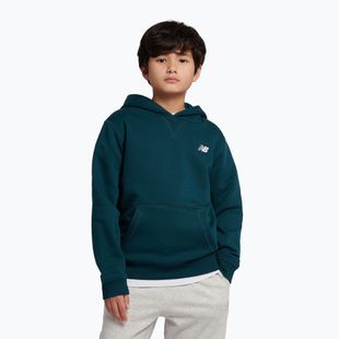 Bluză pentru copii New Balance Brush Back Small Logo Hoodie medusa green