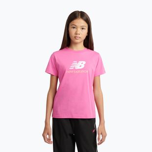 Tricou pentru copii New Balance Jersey Stacked Logo Tee pink satin
