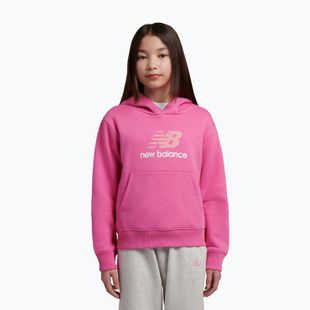 Bluză pentru copii New Balance FT Stacked Logo Hoodie pink satin
