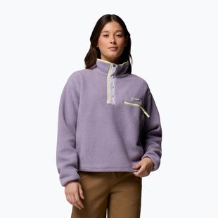 Bluză fleece pentru femei Columbia Helvetia II Cropped Half Snap Fleece shale purple/lavender haze/citron haz