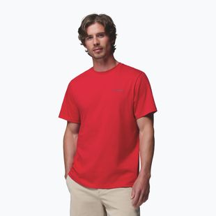 Tricou pentru bărbați Columbia CSC Basic Logo Back Tee mountain red/linework c badge