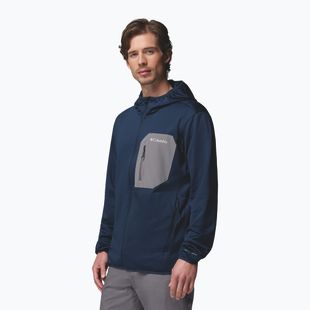 Bluză de trekking pentru bărbați Columbia Tall Heights Hdd Grid Fleece Full Zip collegiate navy/city grey