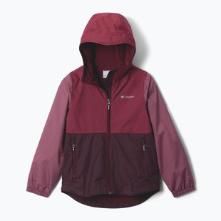Geacă de ploaie pentru copii Columbia Rainy Trails III Fleece Lined moonvista/rich wine/antique mauve