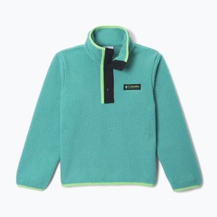 Bluză fleece pentru copii Columbia Halvetia II Half Snap Fleece teal/black