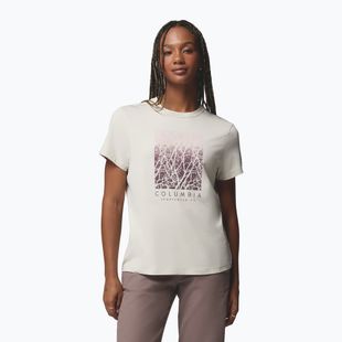 Tricou pentru femei Columbia Parsons Point SS Graphic Tee dark stone heather/treescape