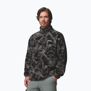Bluză fleece pentru bărbați Columbia Timber Crest MTR Fleece Printed HZ black/icypeaks