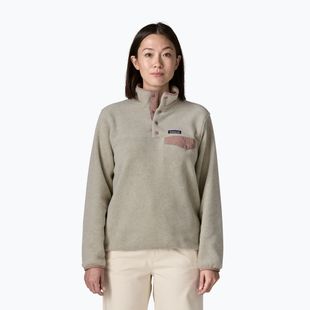 Bluză fleece pentru femei Patagonia Lightweight Synchilla Snap-T Pullover oatmeal heather w/moonrise taupe