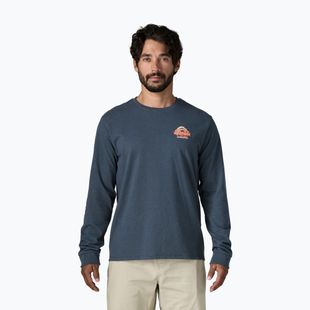 Longsleeve pentru bărbați Patagonia Great Waves Responsibili-Tee LS summit blue
