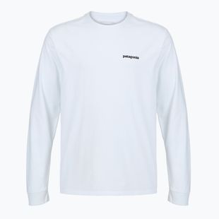 Longsleeve pentru bărbați Patagonia P-6 Logo Responsibili fiber white