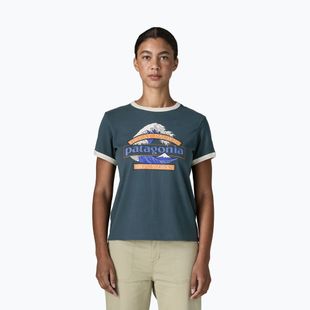 Tricou pentru femei Patagonia Great Waves Ringer Tee summit blue