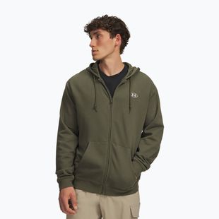 Bluză pentru bărbați Under Armour Rival Fleece Full Zip marine od green/white