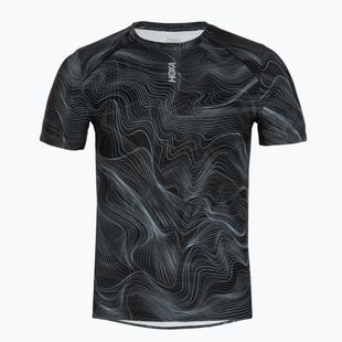 Tricou de alergare pentru bărbați HOKA EveryRun CLF PRT black/white