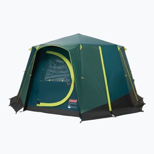 Cort de camping pentru 8-persoane Coleman Cortes Octagon Blackout Bedroom green