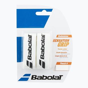 Înveliș pentru rachetă de badminton Babolat Grip Sensation 2 szt. white