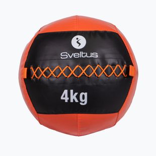 Minge medicinală Sveltus Wall Ball 4 kg black/red
