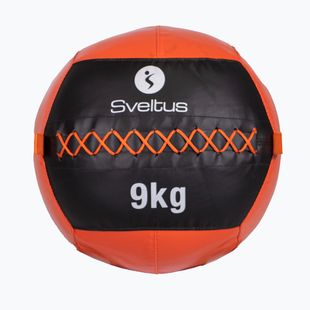 Minge medicinală Sveltus Wall Ball 9 kg black/red