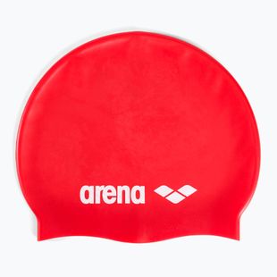Șapcă de înot Arena Classic Silicone roșu/alb
