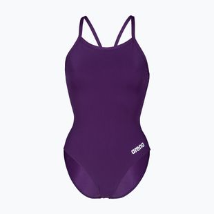 Costum de baie întreg pentru femei Arena Team Light Drop Solid plum/white