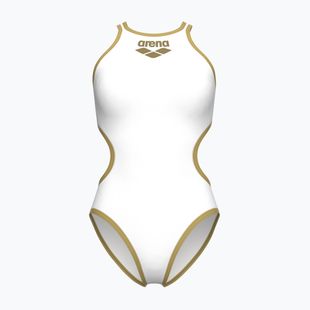Costum de baie întreg pentru femei Arena One Biglogo One Piece white/gold