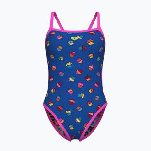 Costum de înot dintr-o piesă pentru femei arena Reversible Swimsuit Challenge Back royal multi/shocking pink