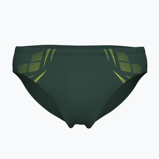 Slip de înot pentru bărbați arena Poseidonia Swim Briefs dark sage/artic lime