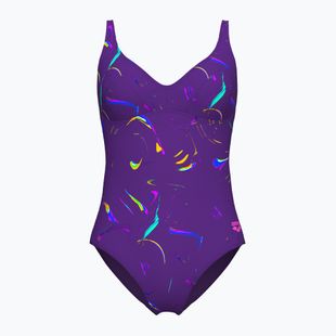 Costum de baie dintr-o piesă pentru femei arena Abyss U Back multi plum/plum