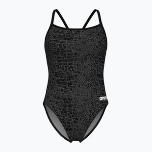 Costum de baie întreg pentru femei arena Snake Skin Challenge black/team black