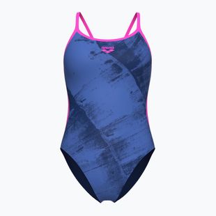 Costum de baie întreg pentru femei arena Arch Lace Back multi blue/navy/shocking pink