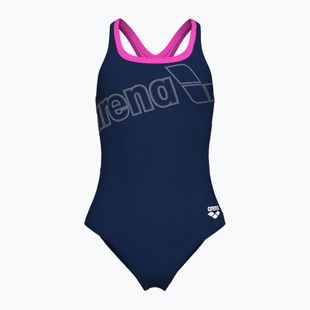 Costum de baie întreg pentru femei arena Logo Swim Pro navy/shocking pink