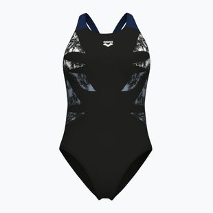 Costum de baie întreg pentru femei arena Graphic V Back black/navy